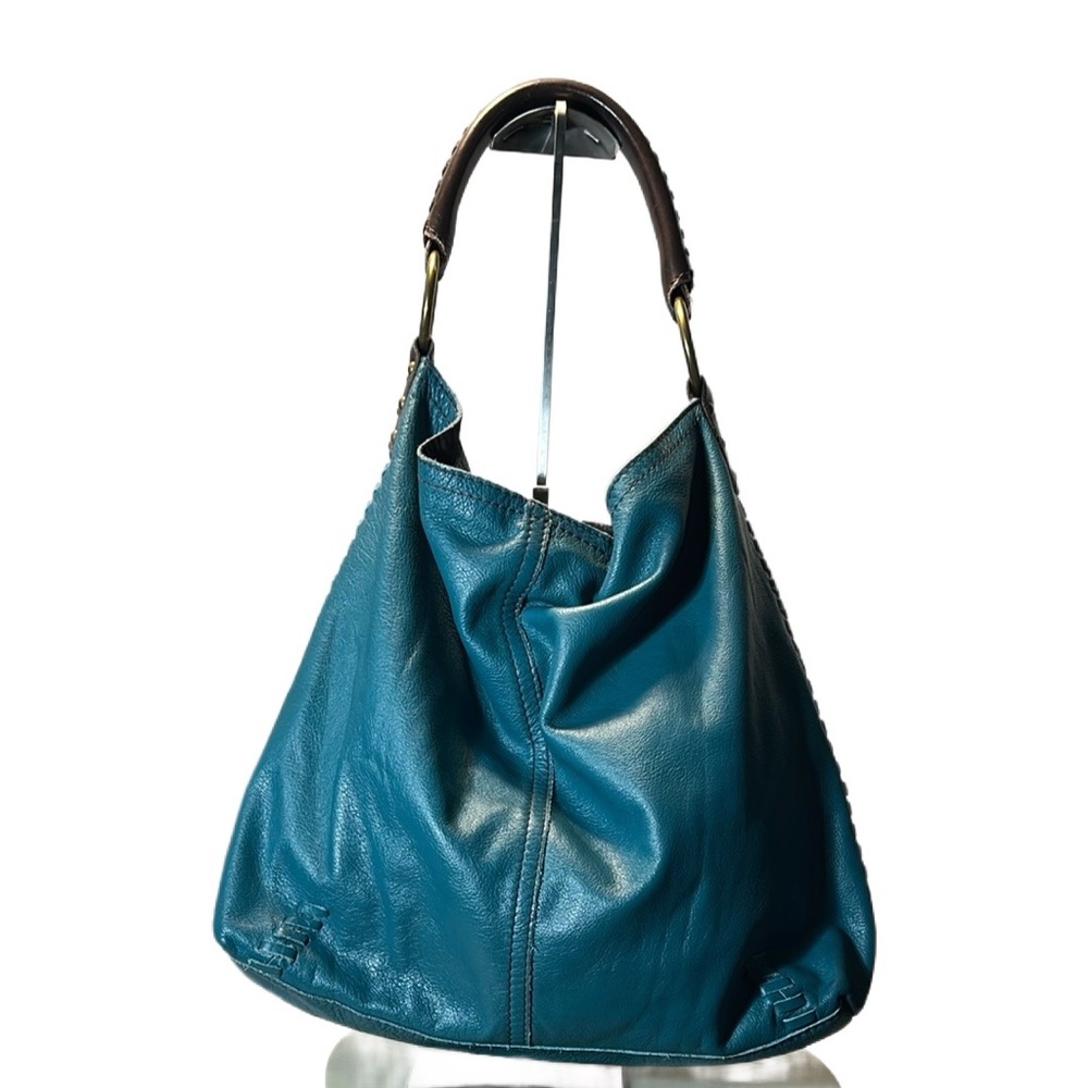 Lucky Brand Teal Leather Hobo Handbag